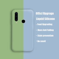 Dla Huawei Honor 8x8s 9 10 Lite Case oryginalny płynny silikonowy pokrowiec dla Huawei Honor 10i 20i widok 9 10 20 30 Pro Play 9X Coque 5